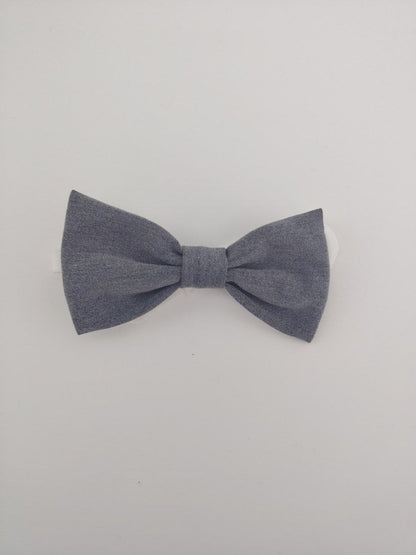 White Teddy Bear Shirt with Gray Noeud Papillon