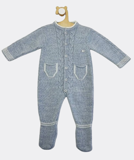 Baby Blue Organic Wool Overall Socks