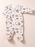 Pink Animals GOTS™ Certified Organic Cotton Footed Overall
