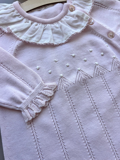 Organic Cotton Dotted Ruffles Overall