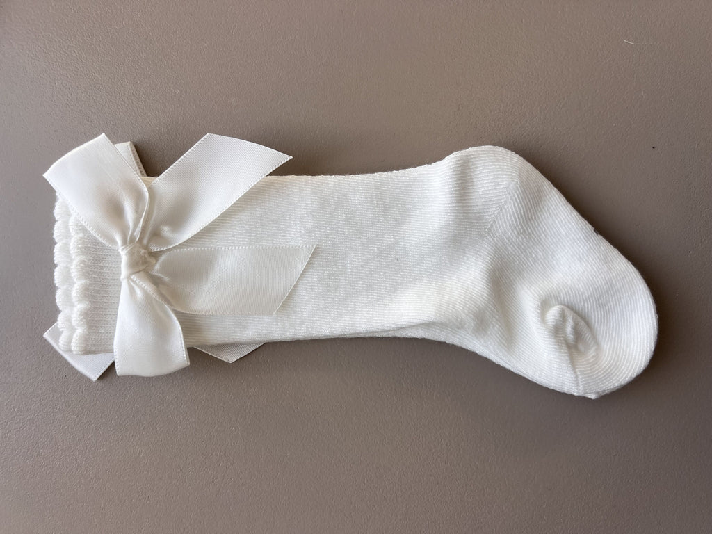 Cotton Bow Long Socks