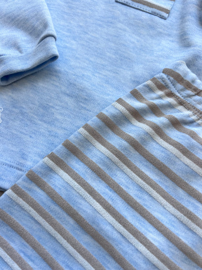 Blue and light brown pyjama