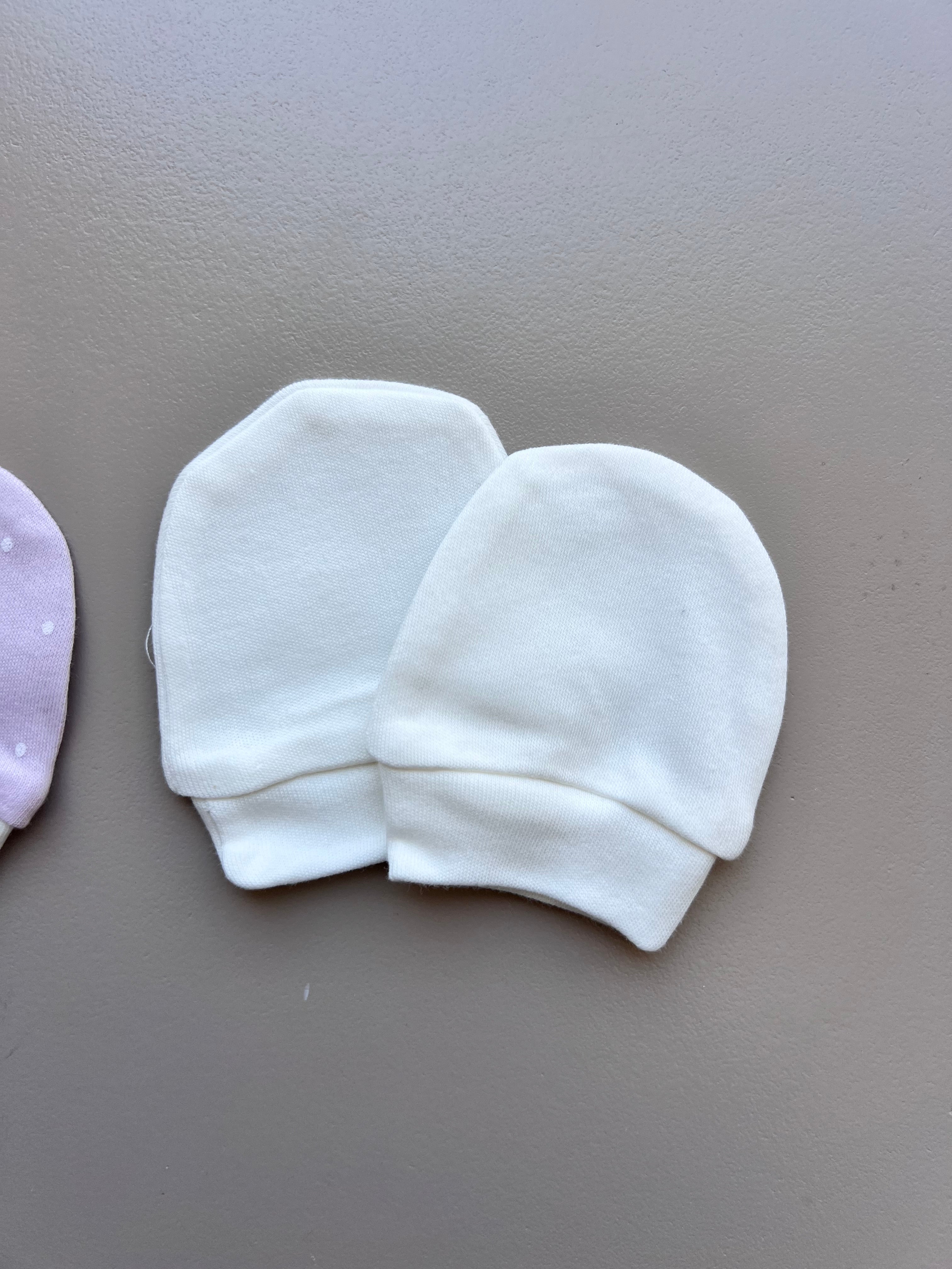Gloves Pack of 2 Pairs Pink And White