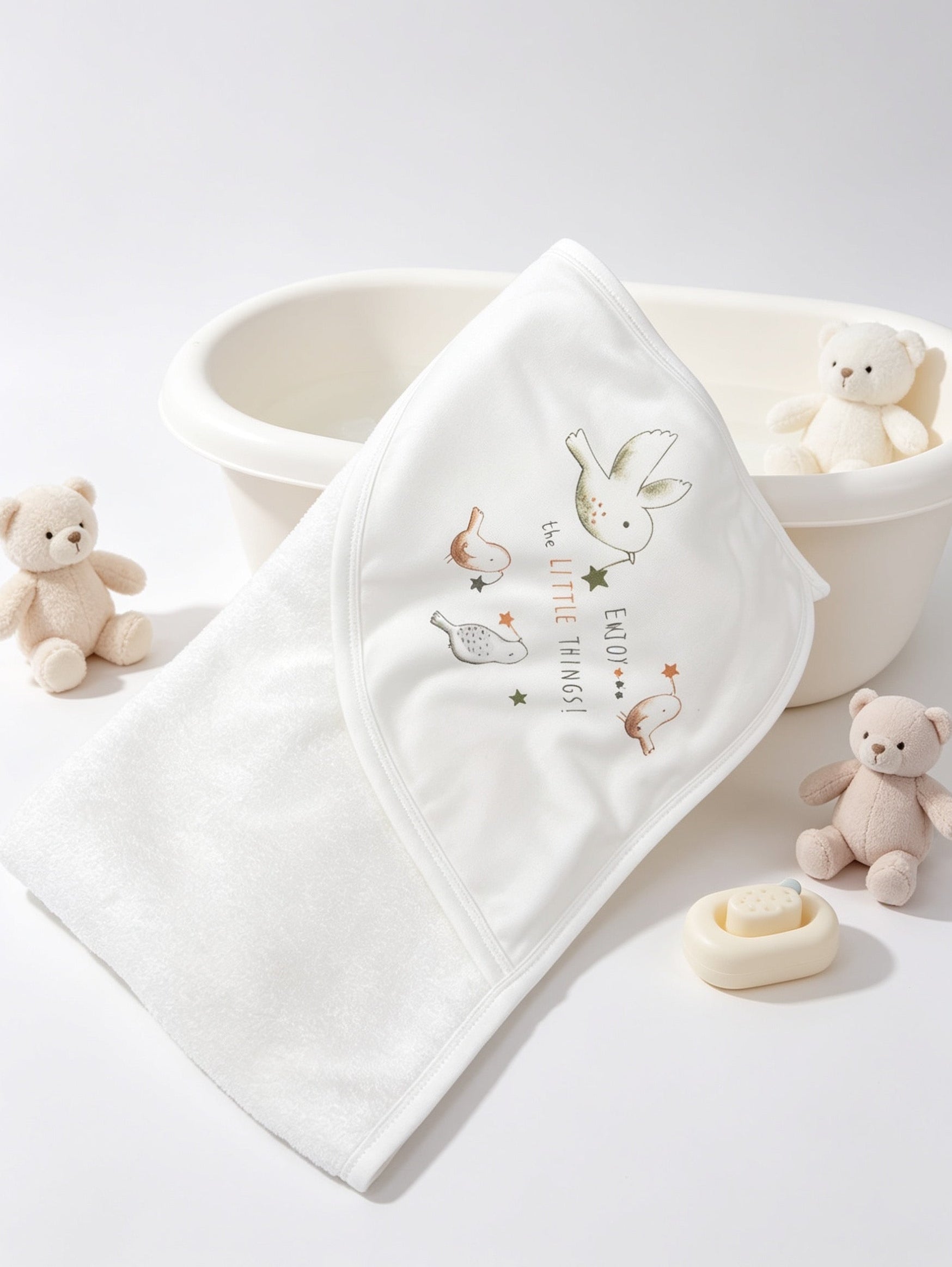 White GOTS™ Certified Organic Cotton Bath Towel