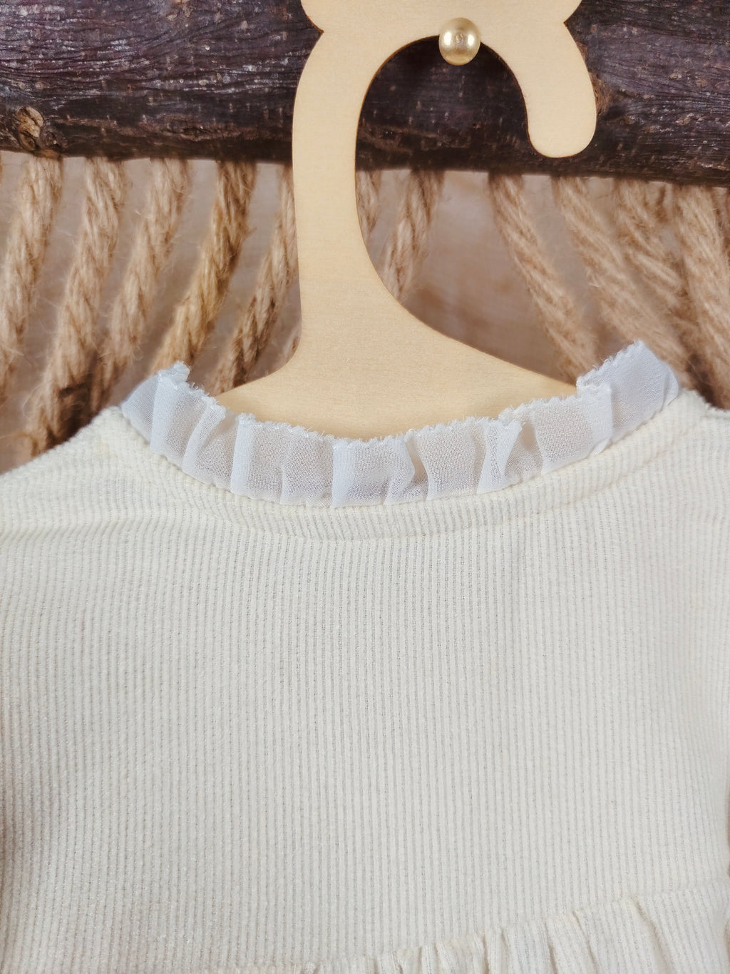 Beige Flower Romper