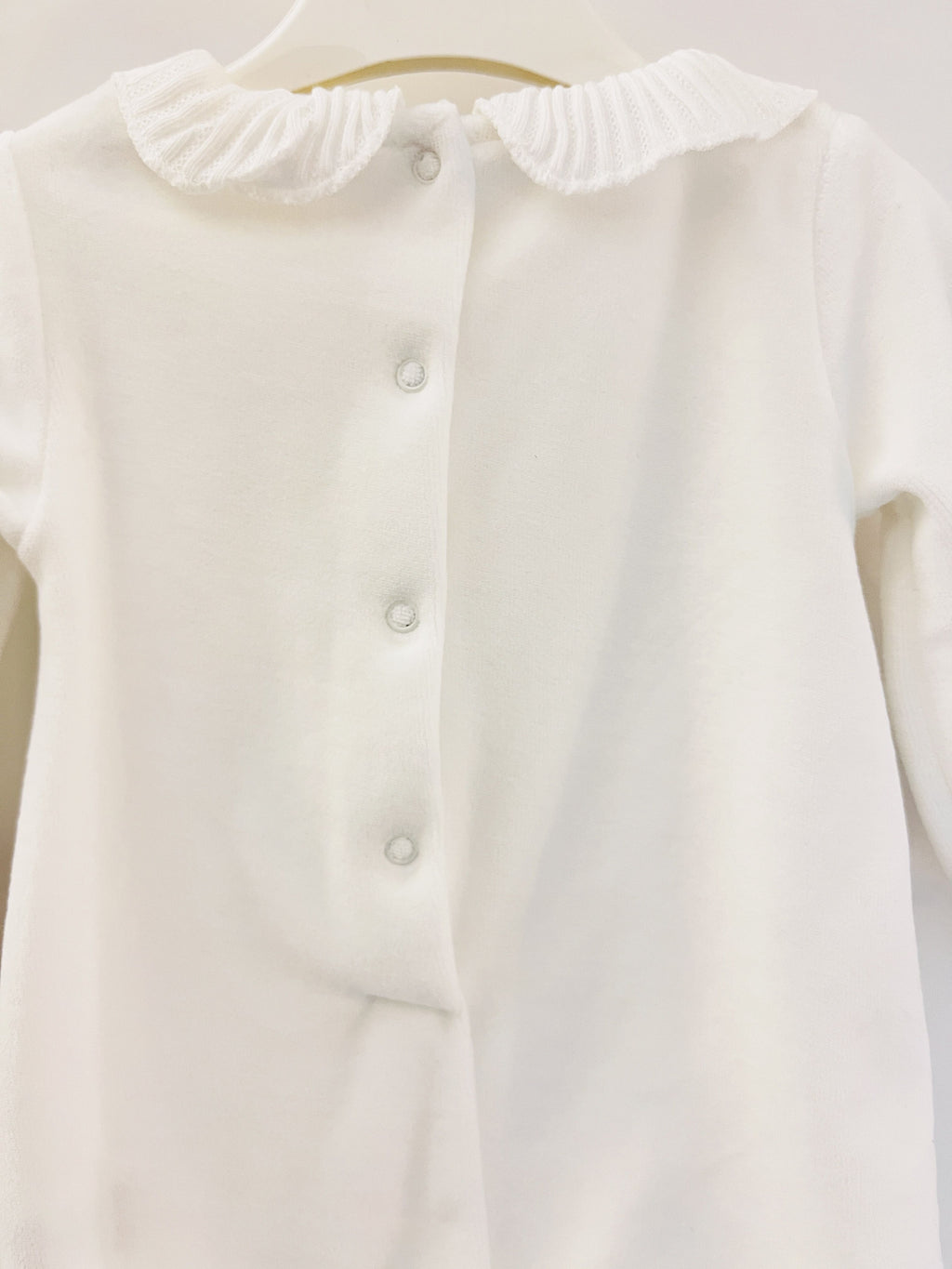 White Heart Velvet Footed Overall With Hat