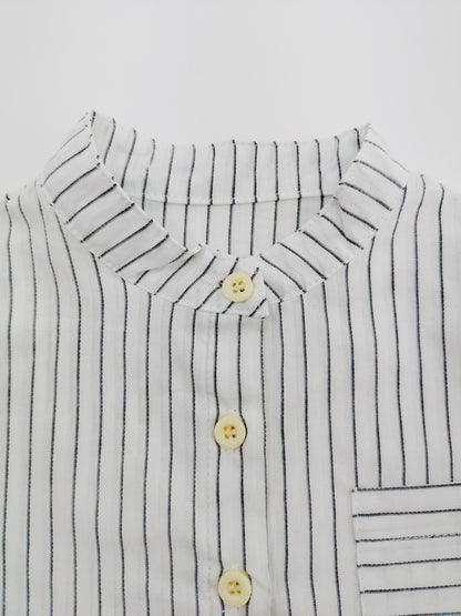 Stripped Overall Shirt