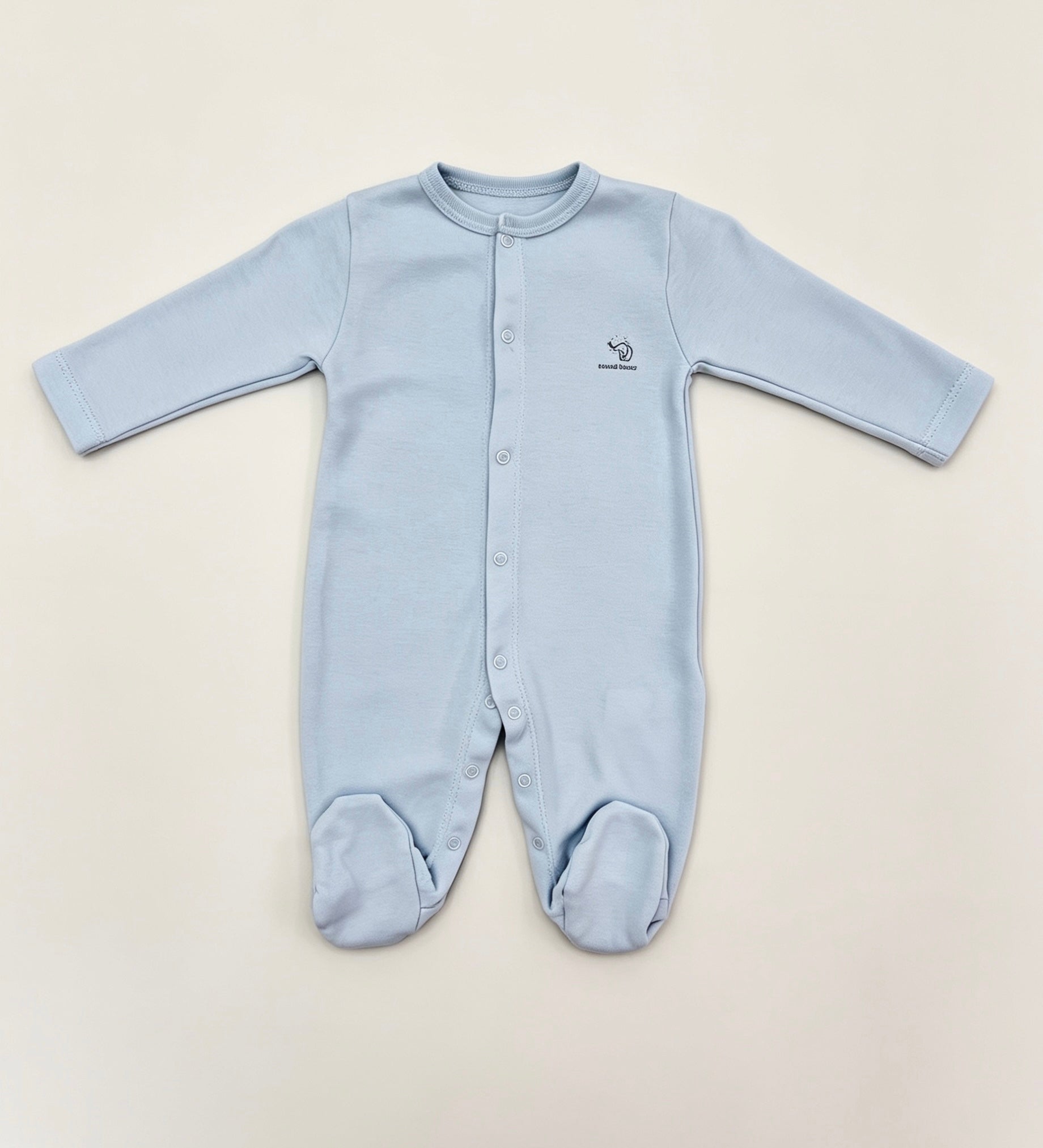 Nœud Blanc™ Organic Cotton Basic Footed Overall
