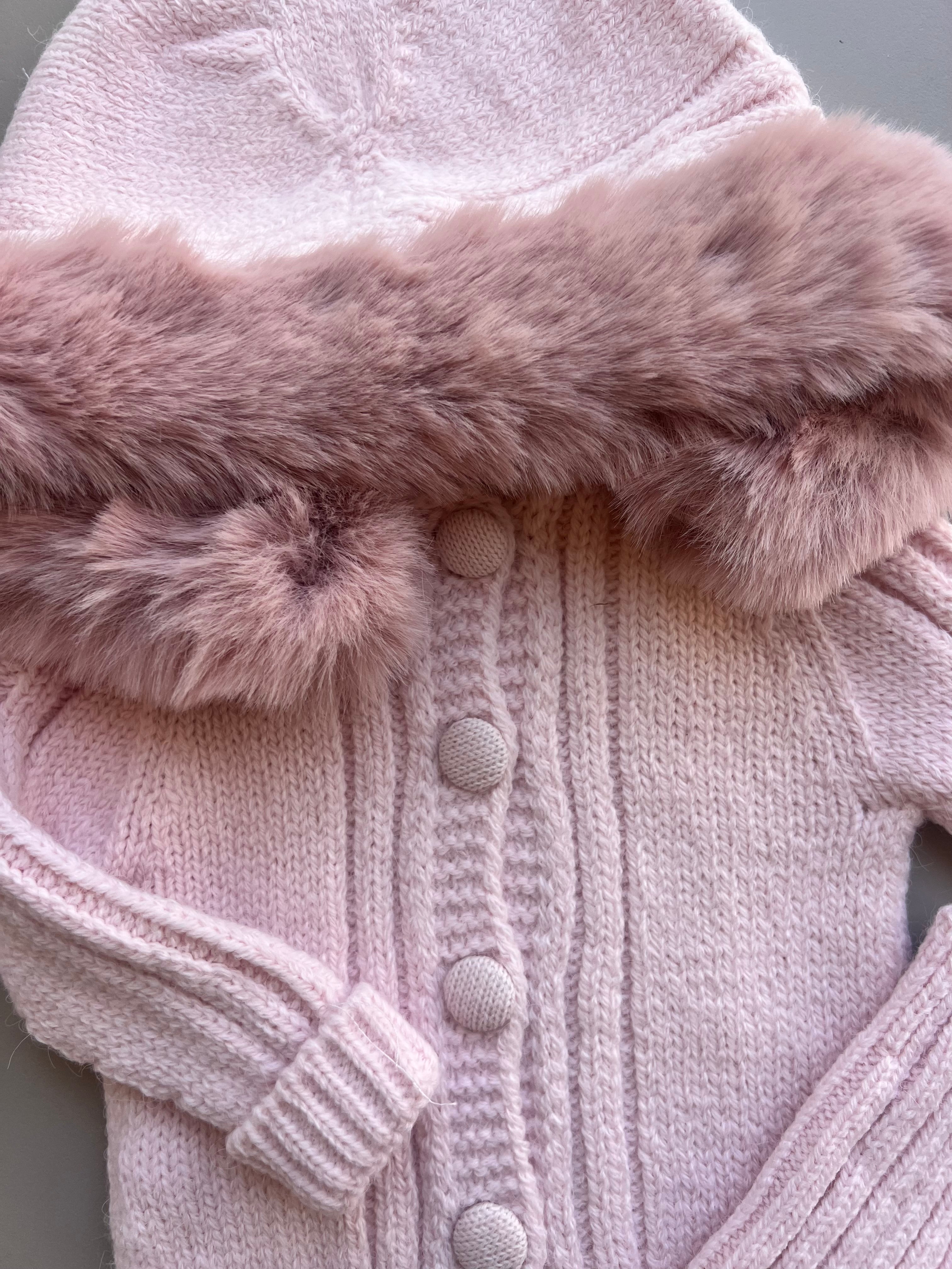 Wool Ponpon Salopette 3 Pcs Set