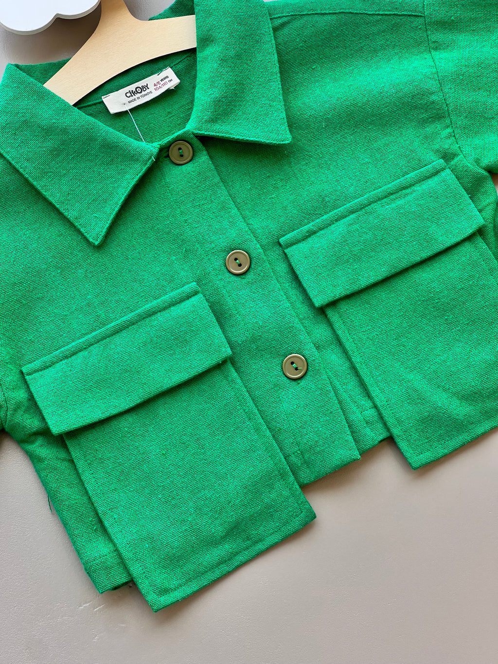 Green Linen Trendy Shirt