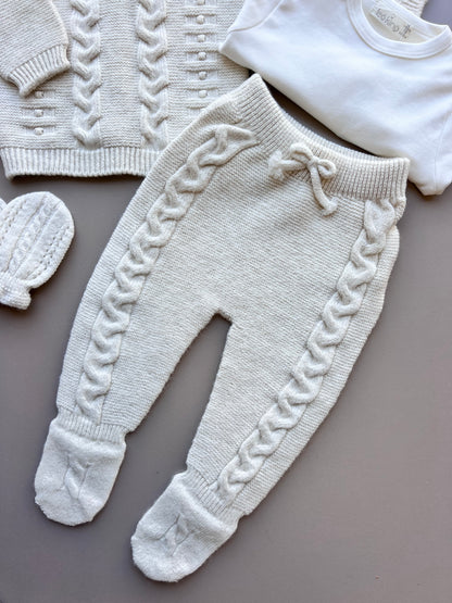 Off-White Merino Wool Polo Hospital Set 5 Pcs