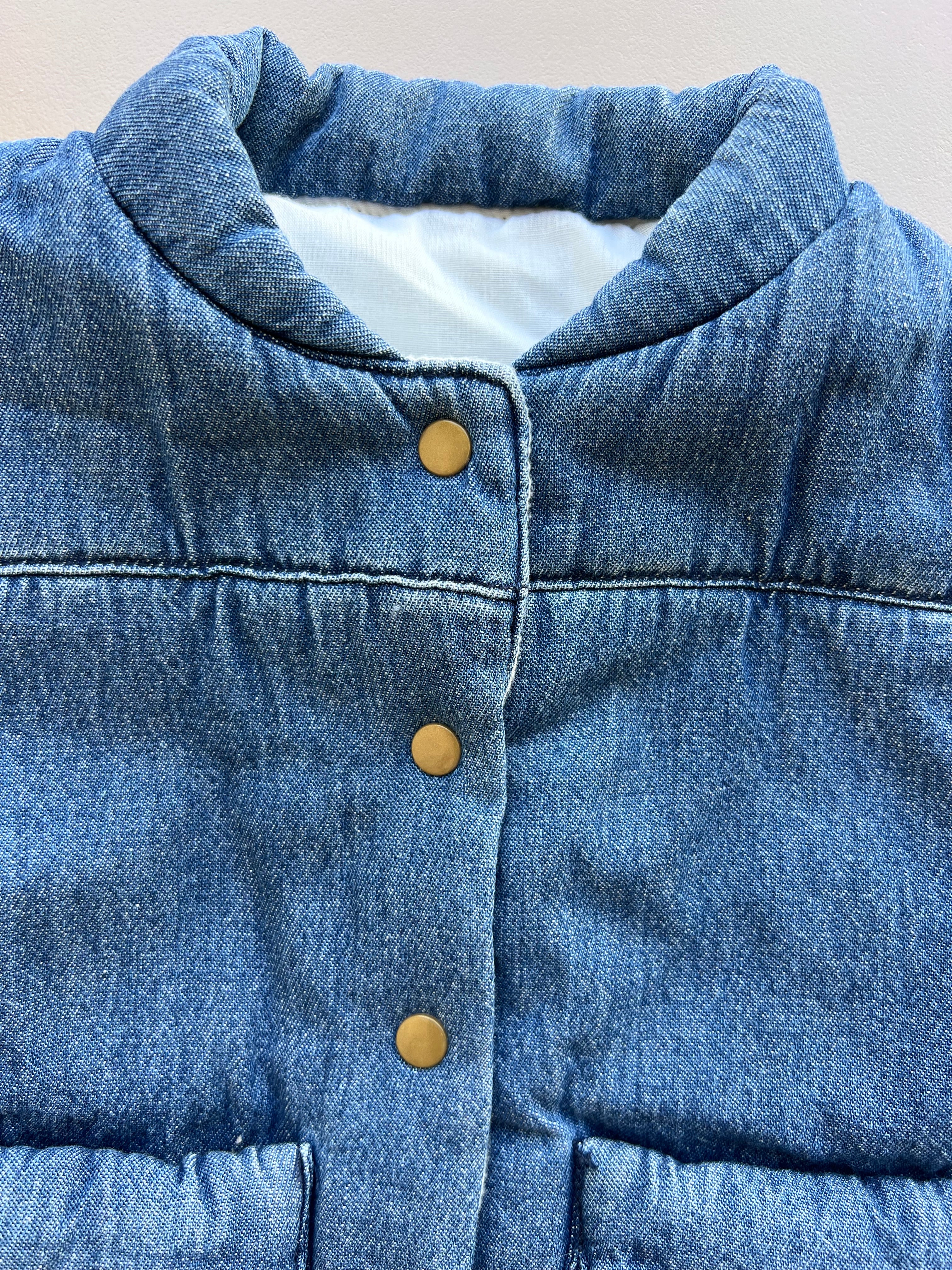 Blue Thick Denim Gilet