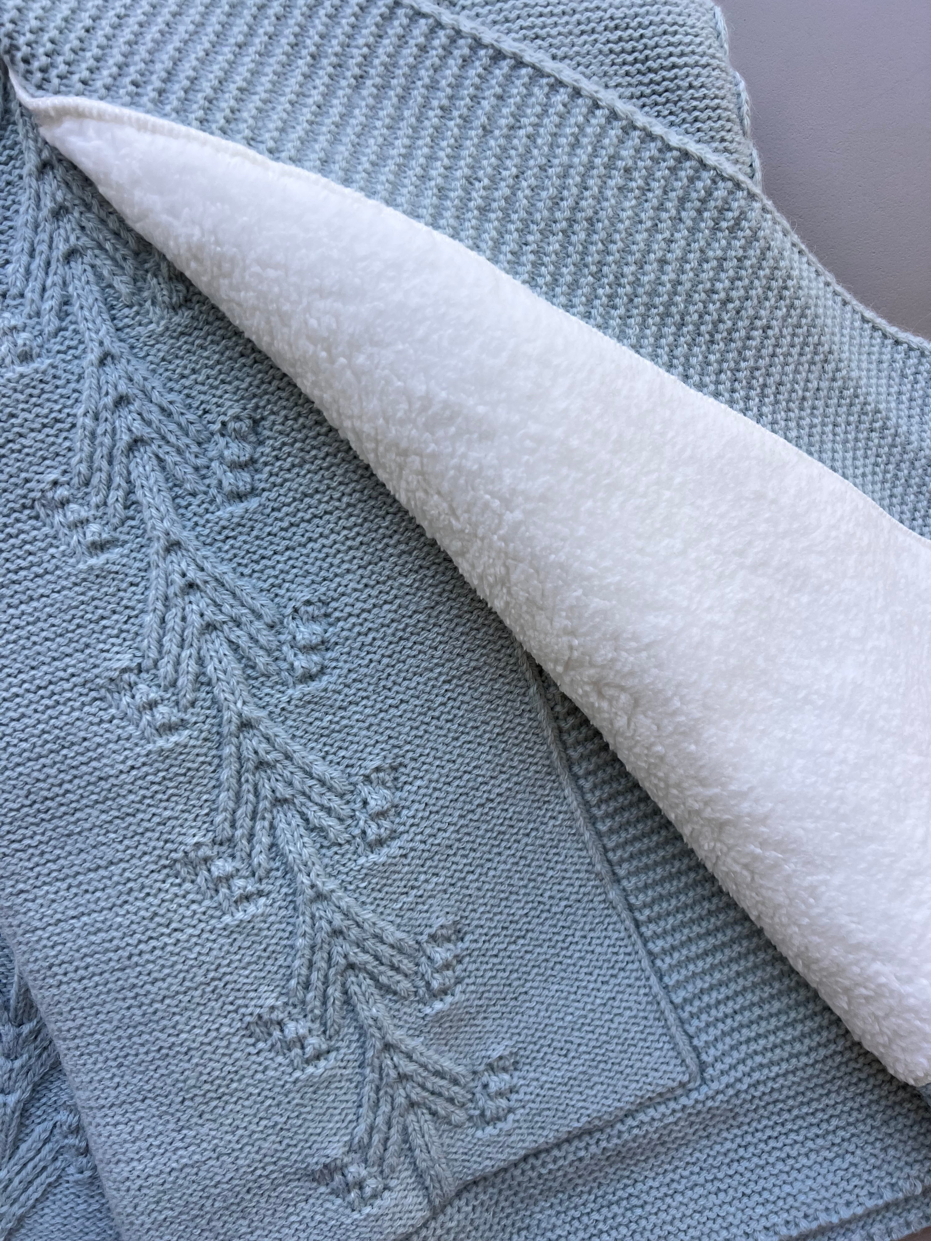 Green Wool Fur Inside Blanket