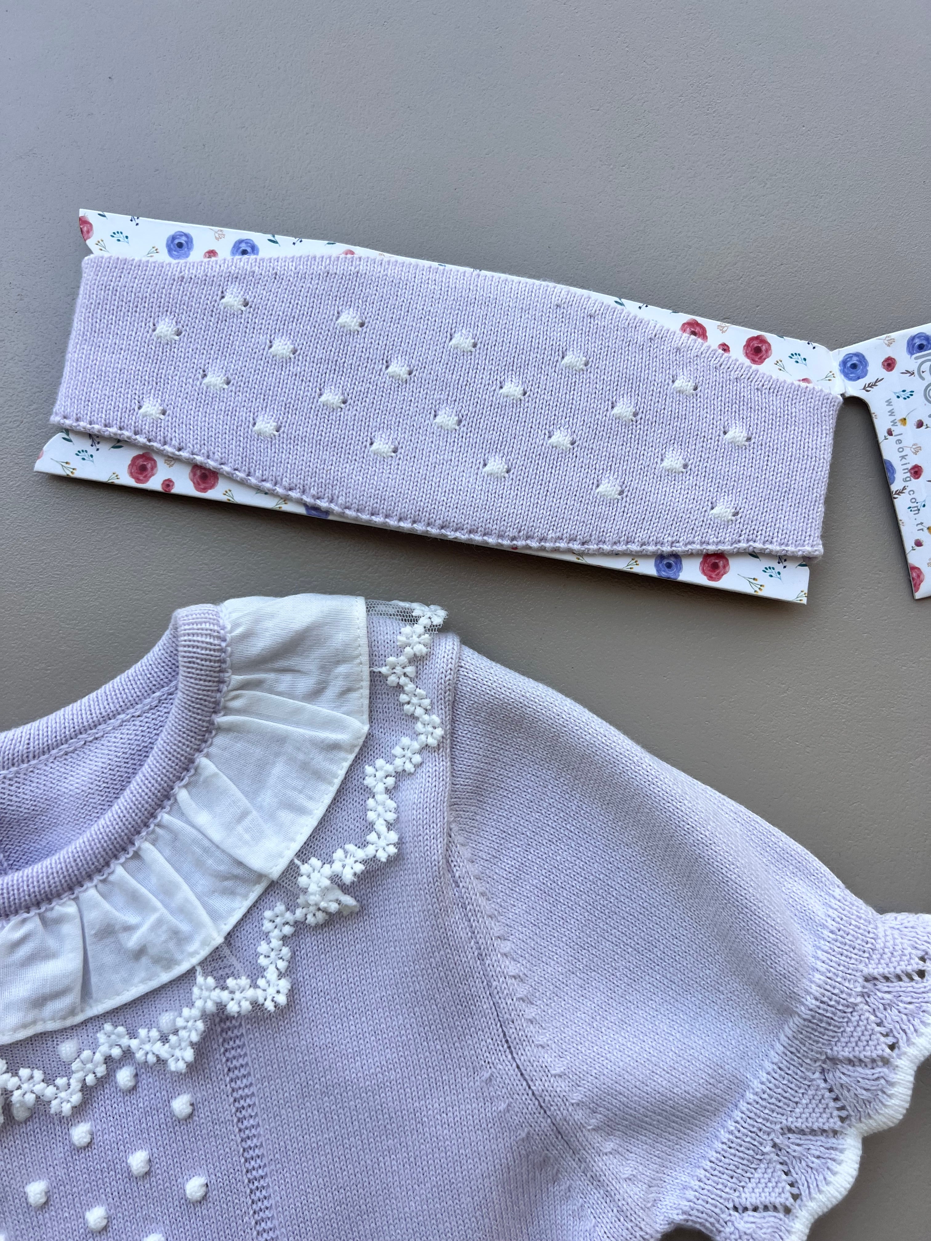 Lila Organic Cotton Dress 2 Pieces With Head Band