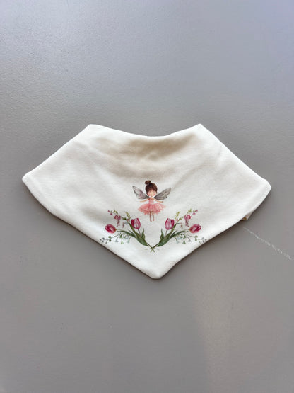 Beige & Pink GOTS™ Certified Organic Cotton Fly Bibs 3 Pcs