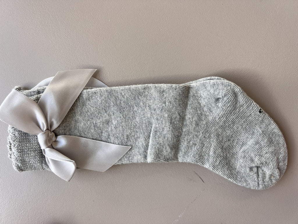 Cotton Bow Long Socks
