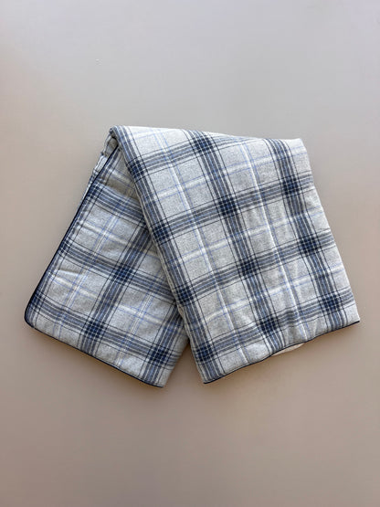 Grey And Blue Cotton Quilt