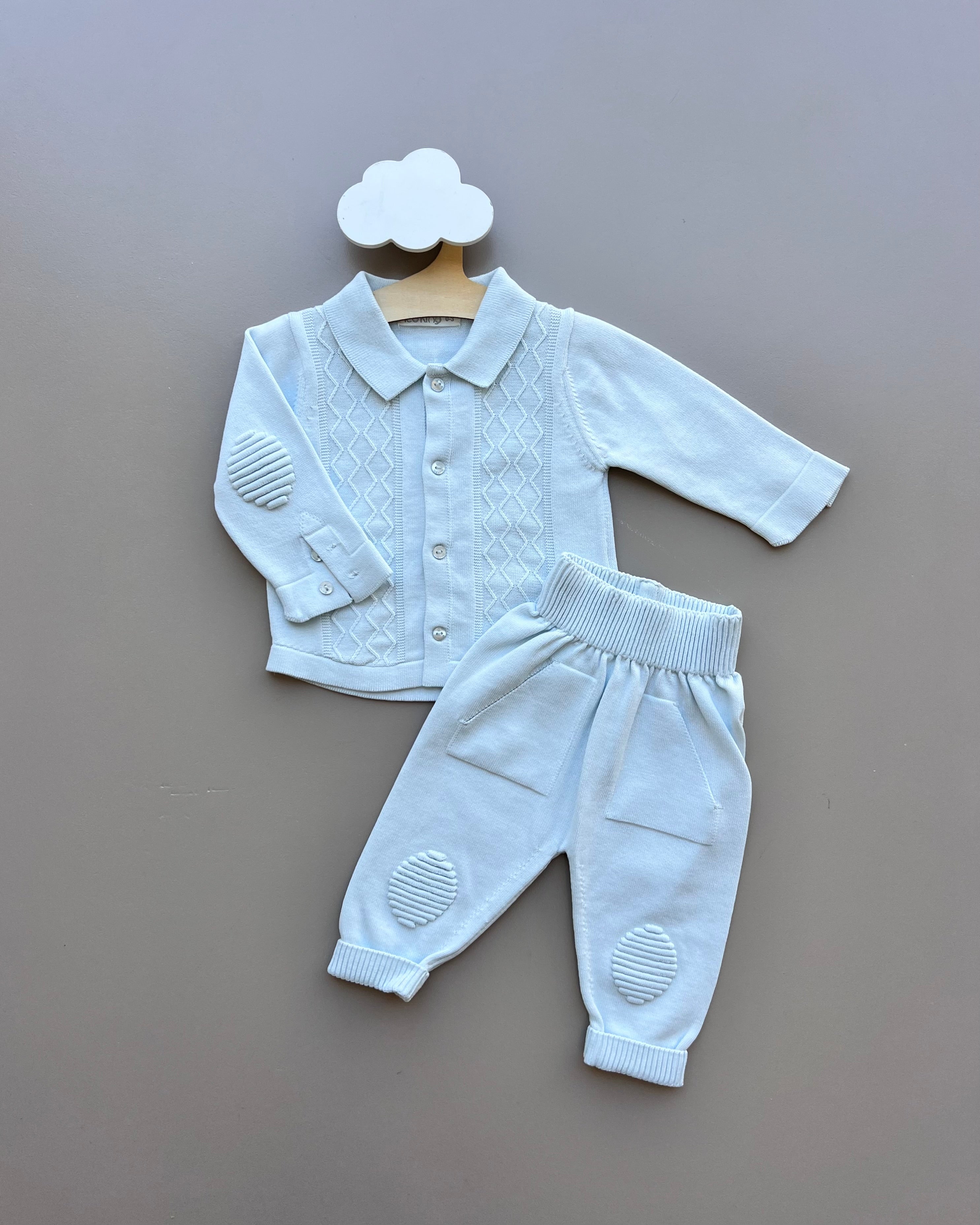 Blue Organic Cotton 2 Pcs Set
