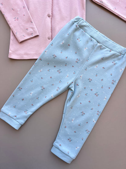 Pink And Blue Always Happy  Theme Set 2 Pieces
