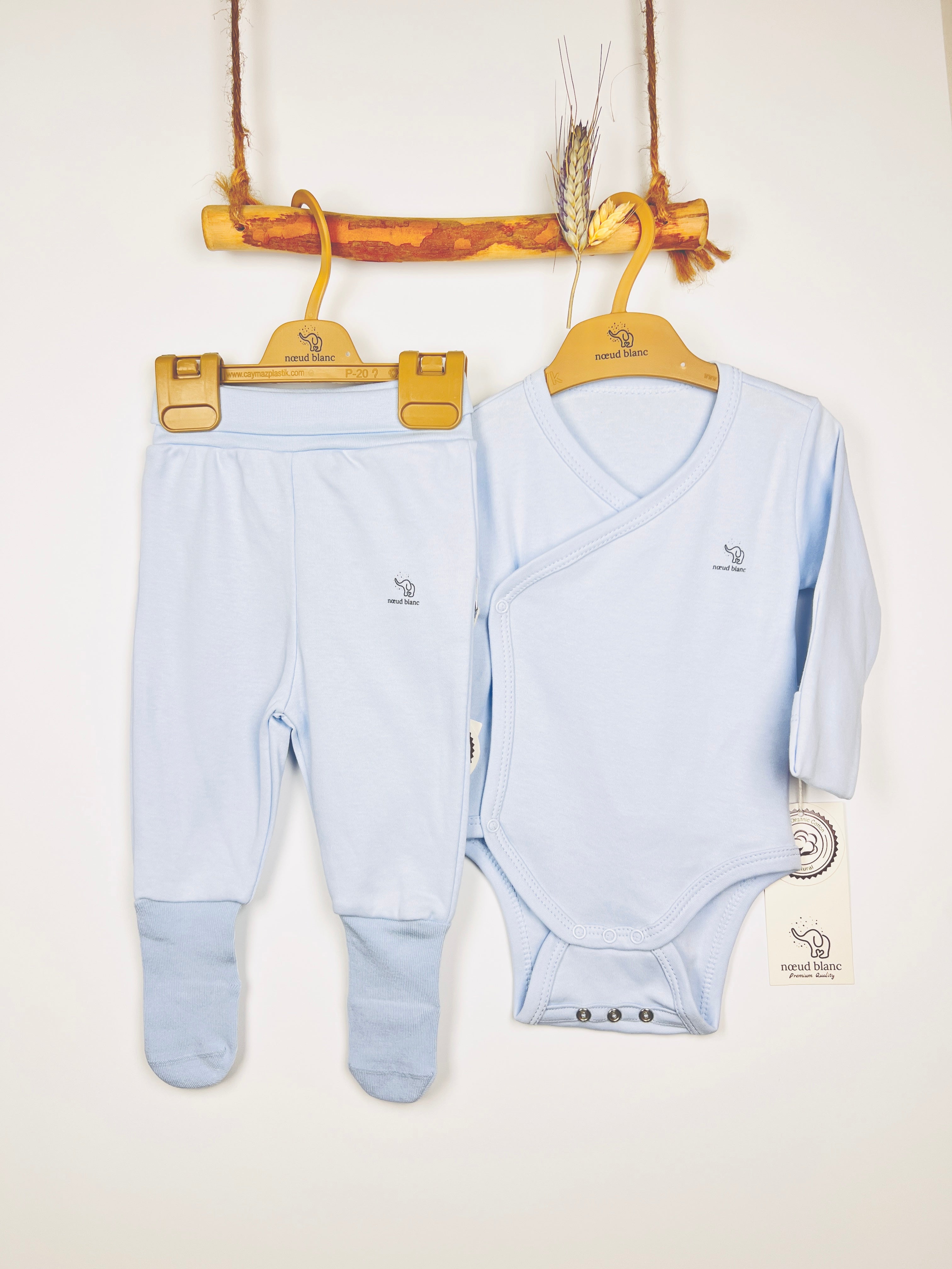 Nœud Blanc™ Organic Cotton Double Breasted & Double Size Long Sleeves Body