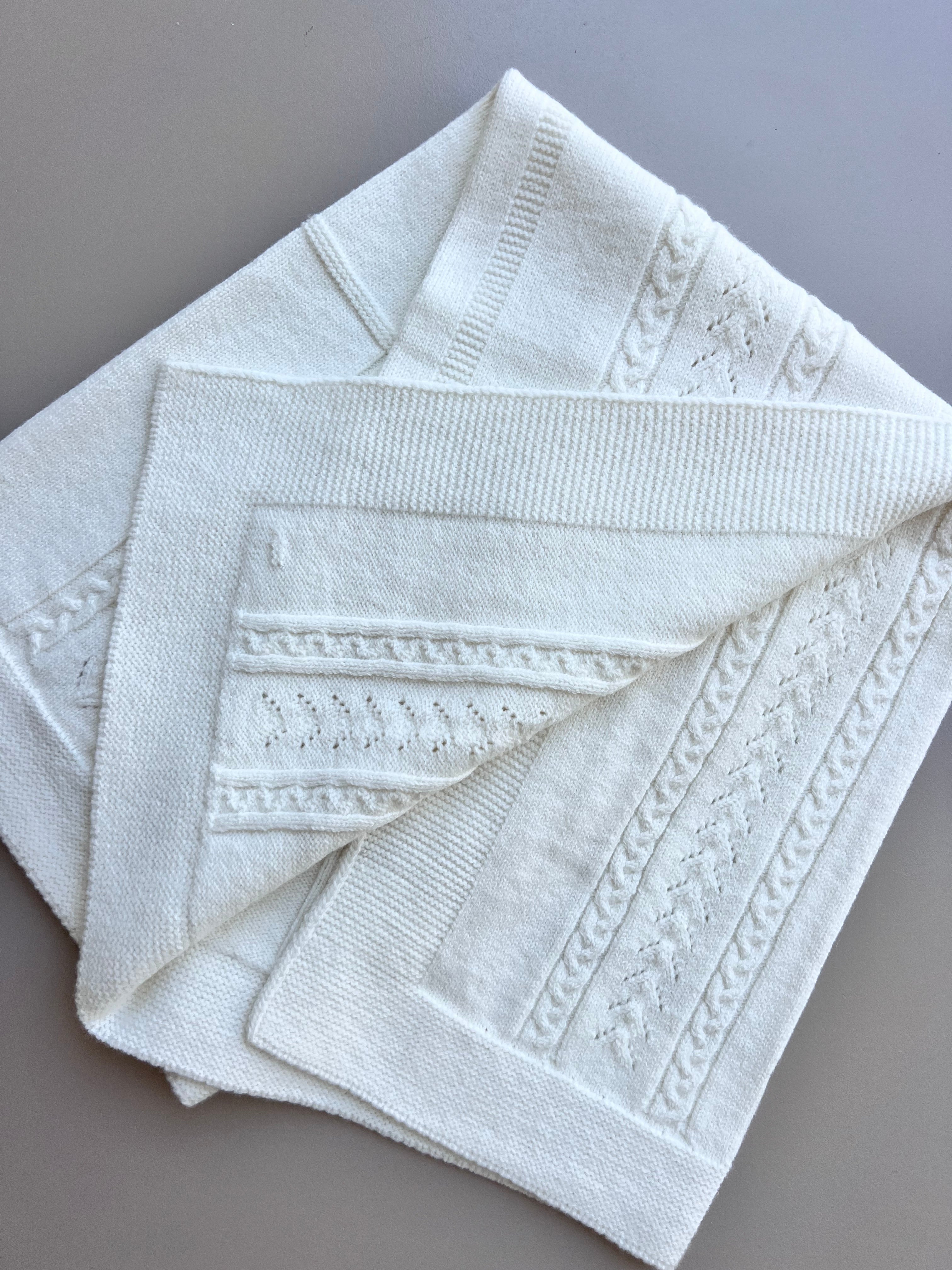 Off-White Natural Wool Blanket