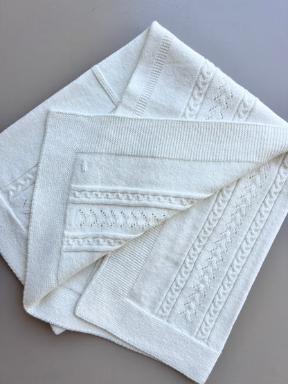 Off-White Natural Wool Blanket
