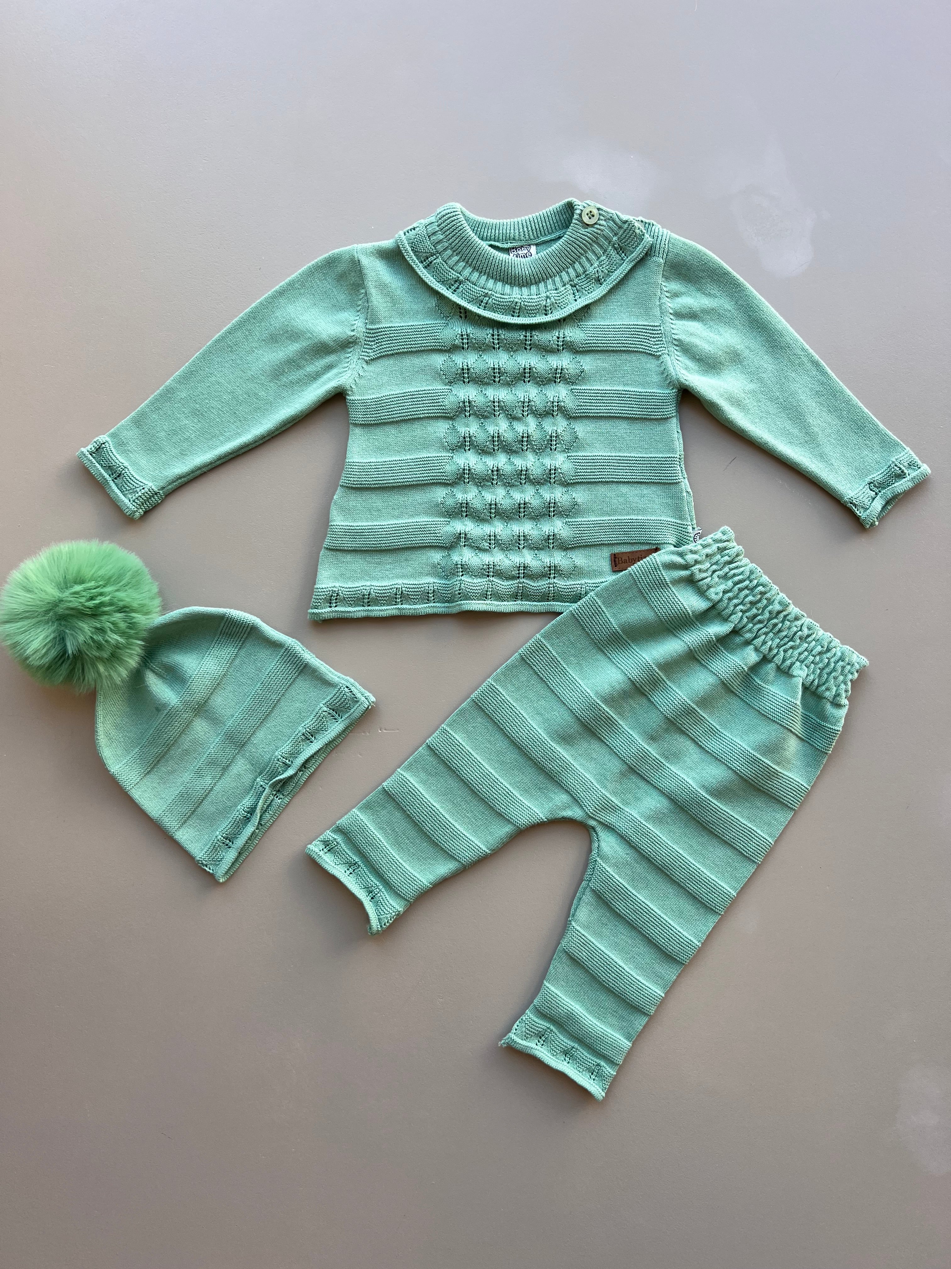 Green 100% Cotton 3 Pcs Set