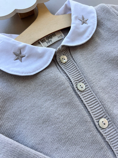 Thick Cotton Star Collar Top and Pants 2Pcs Set