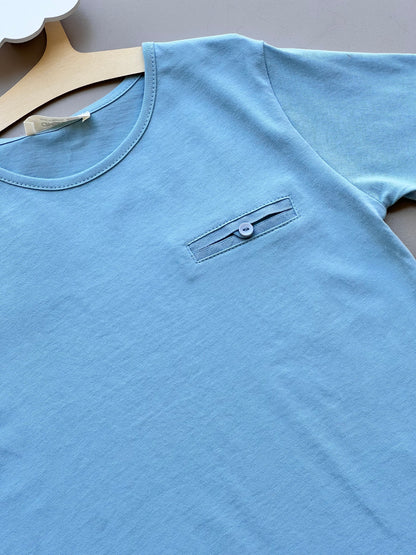 Light Blue Cotton T-Shirt