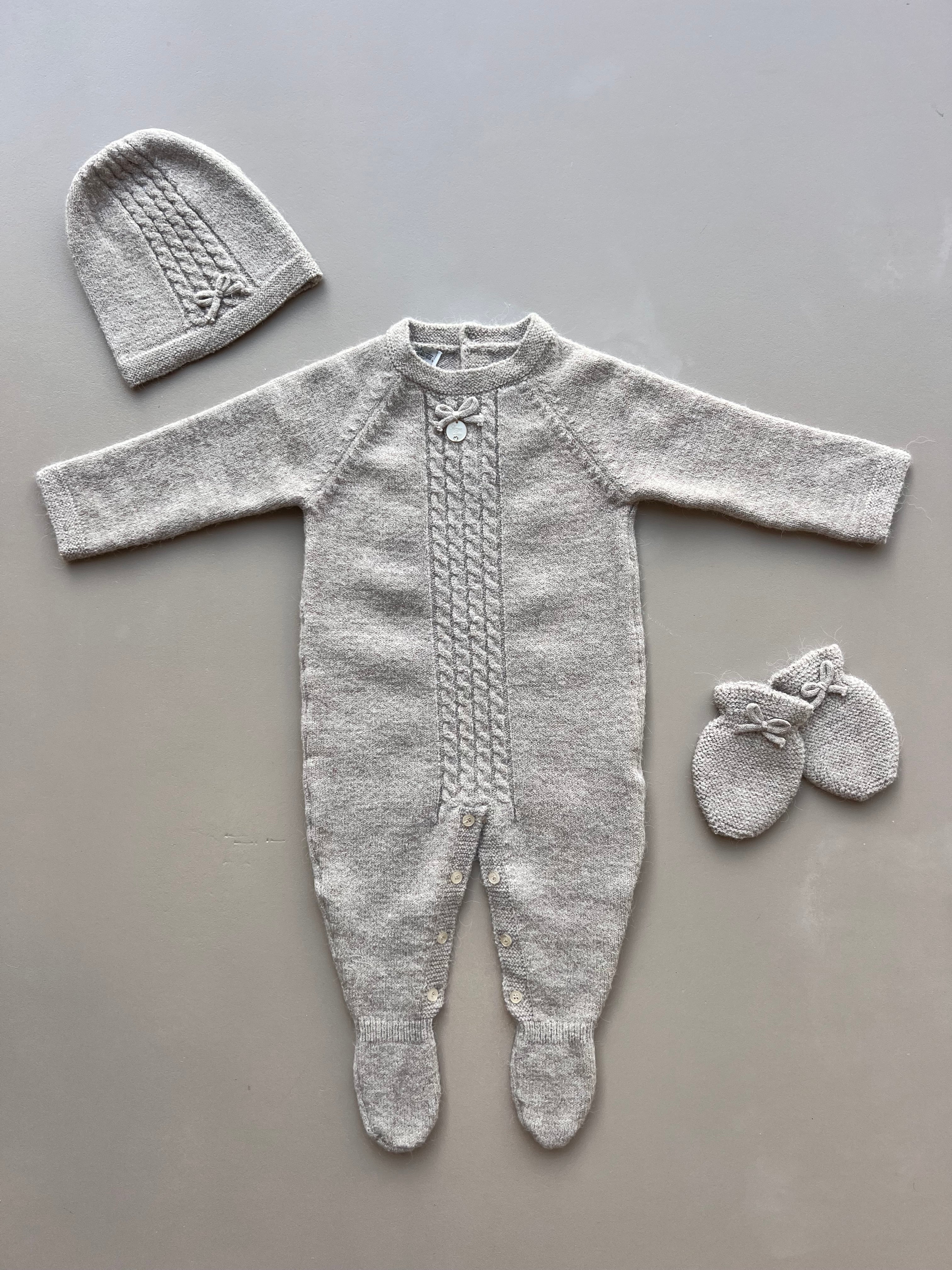 Wool Footed Overall 3 Pcs Set