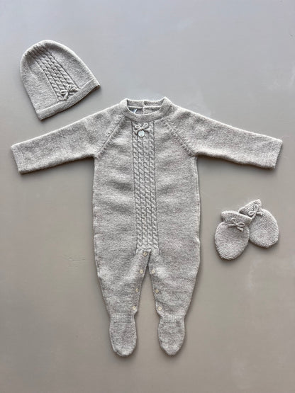 Wool Footed Overall 3 Pcs Set