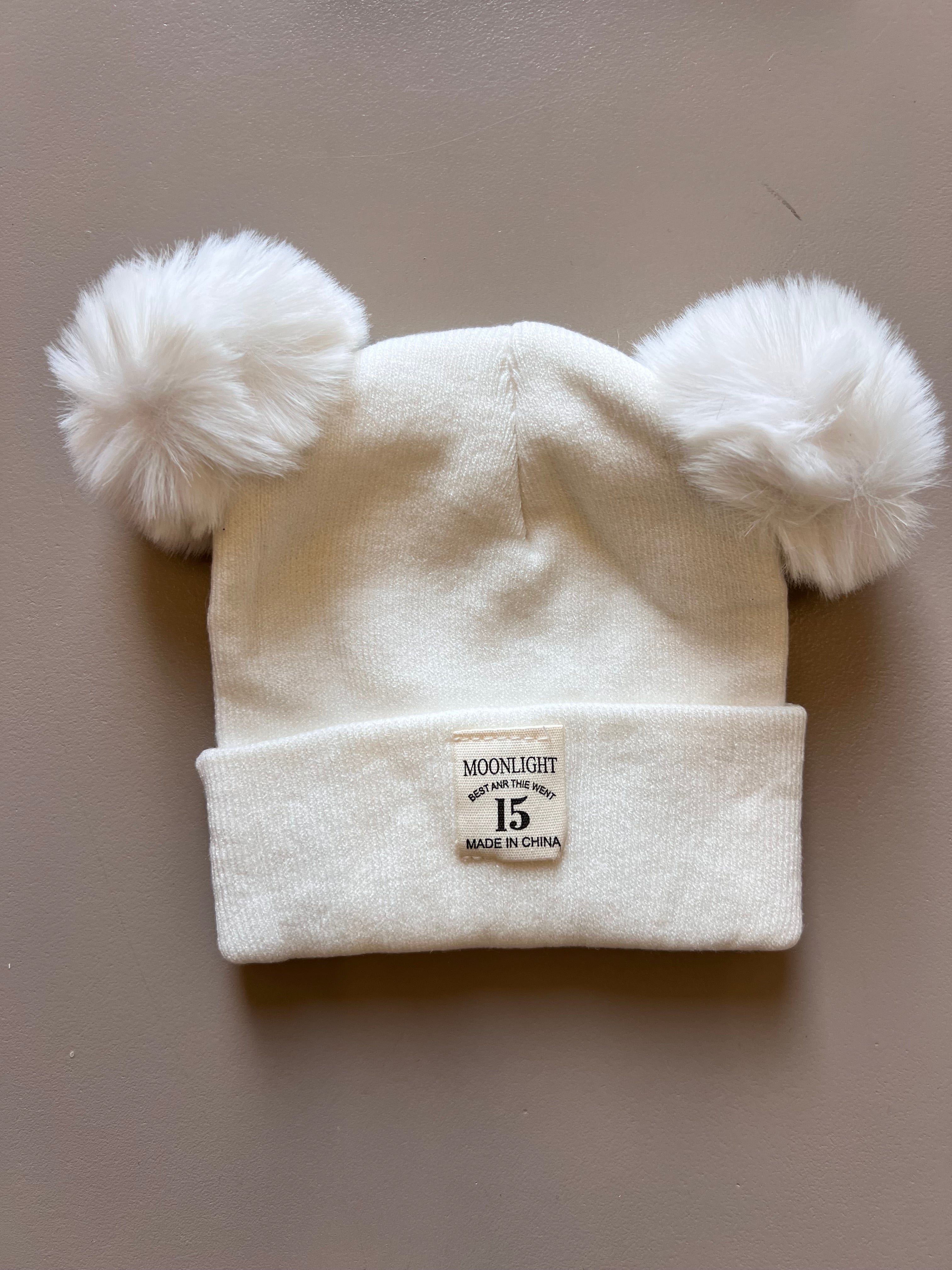 Thick Cotton Pompon Bonnet