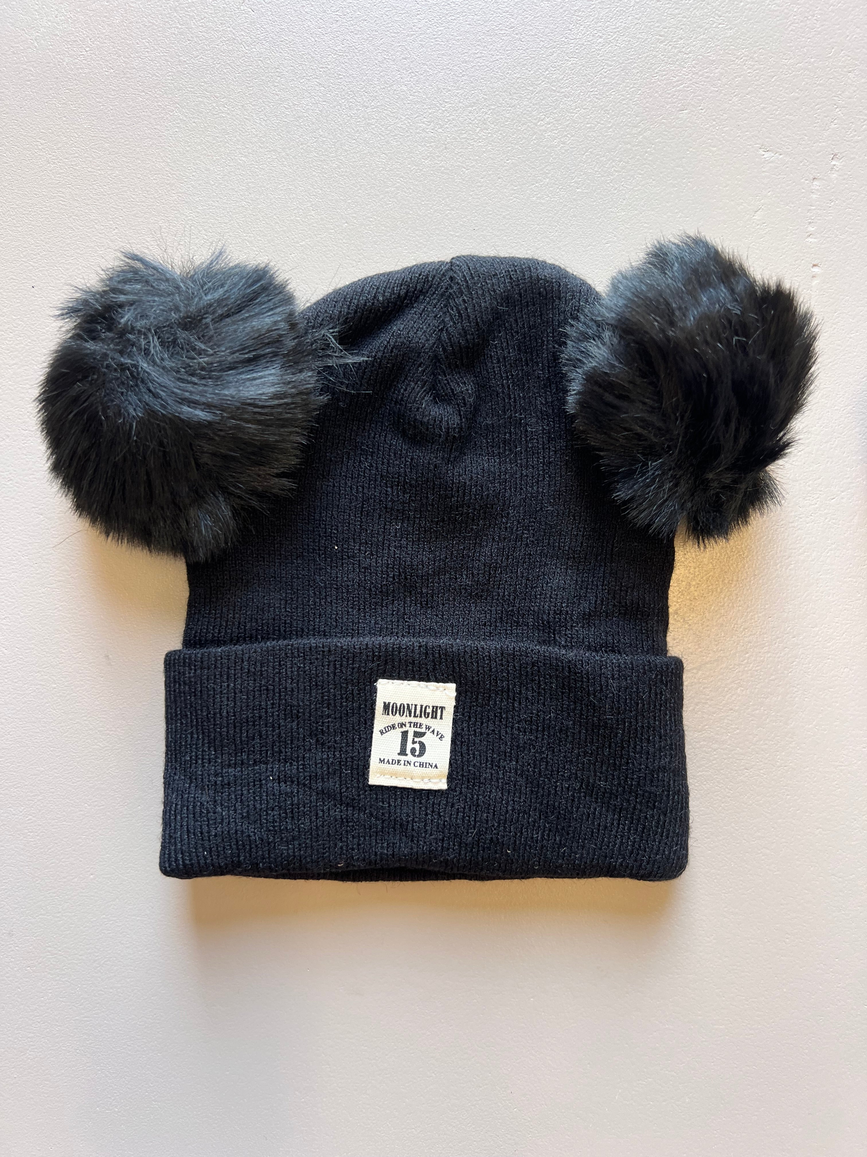 Thick Cotton Pompon Bonnet
