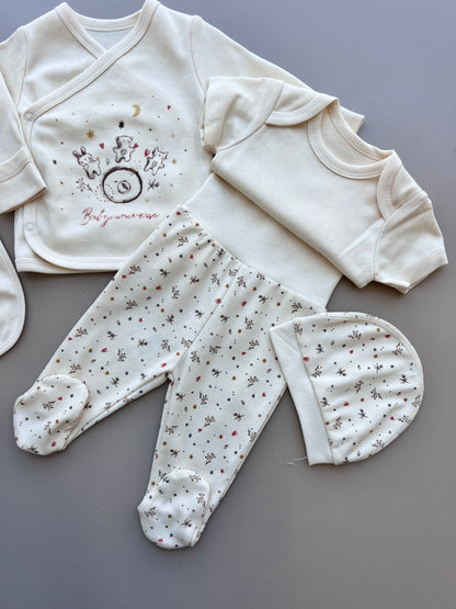 Beige Cat Organic Cotton 5 pcs Set