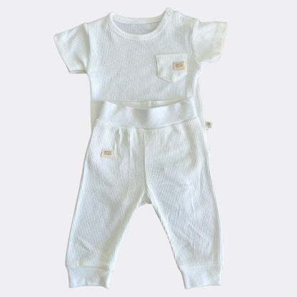 Off White Organic Cotton Pant - La Farandole Paris