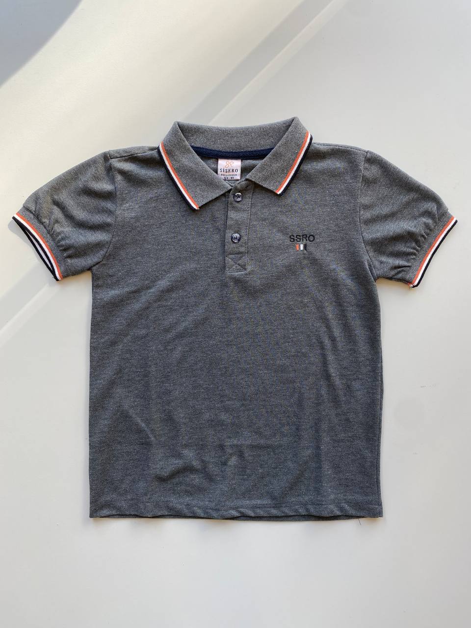 Gray T-short Polo