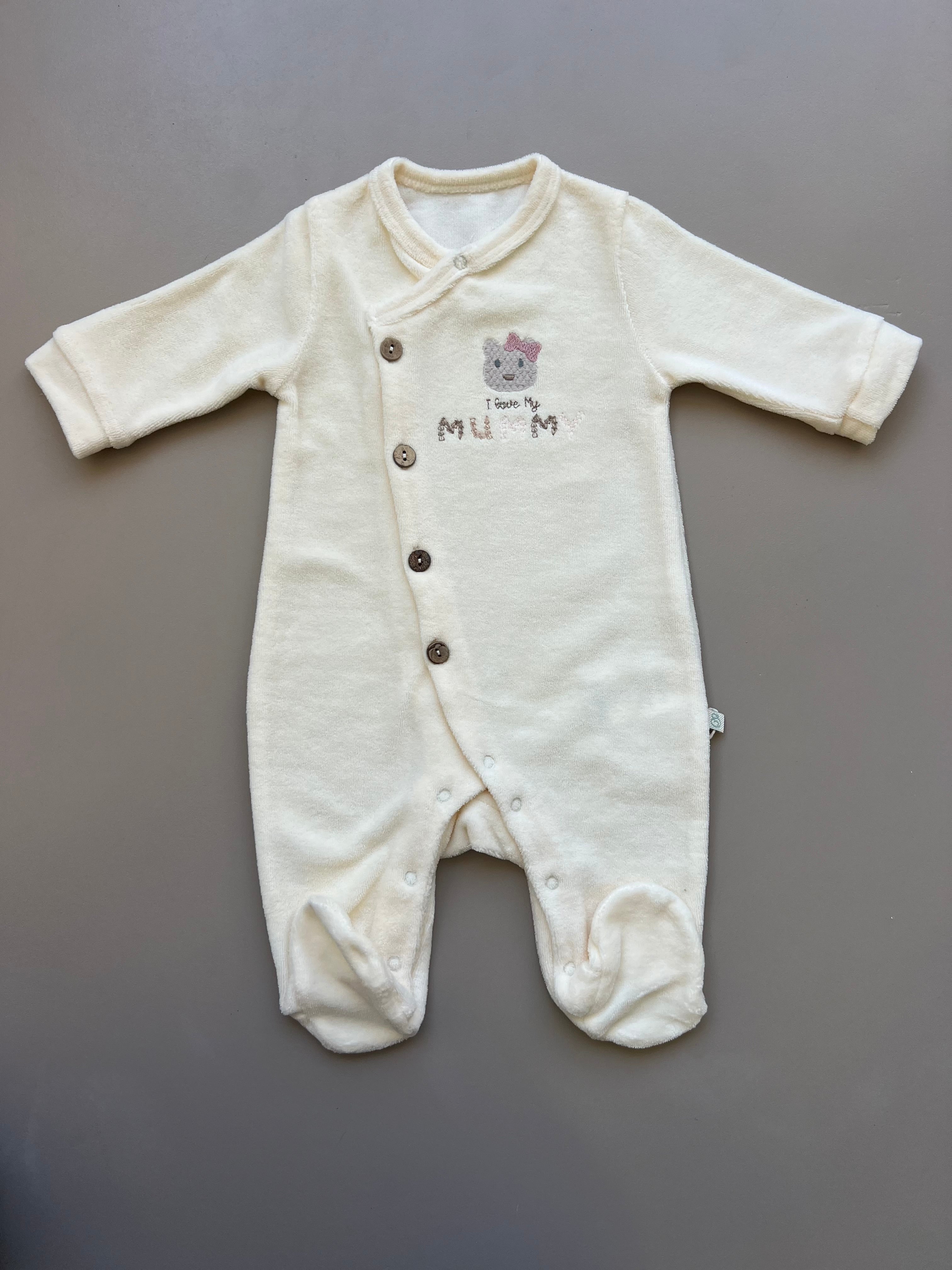 GOTS™ Certified Organic Cotton Velvet Overall With Wooden Buttons