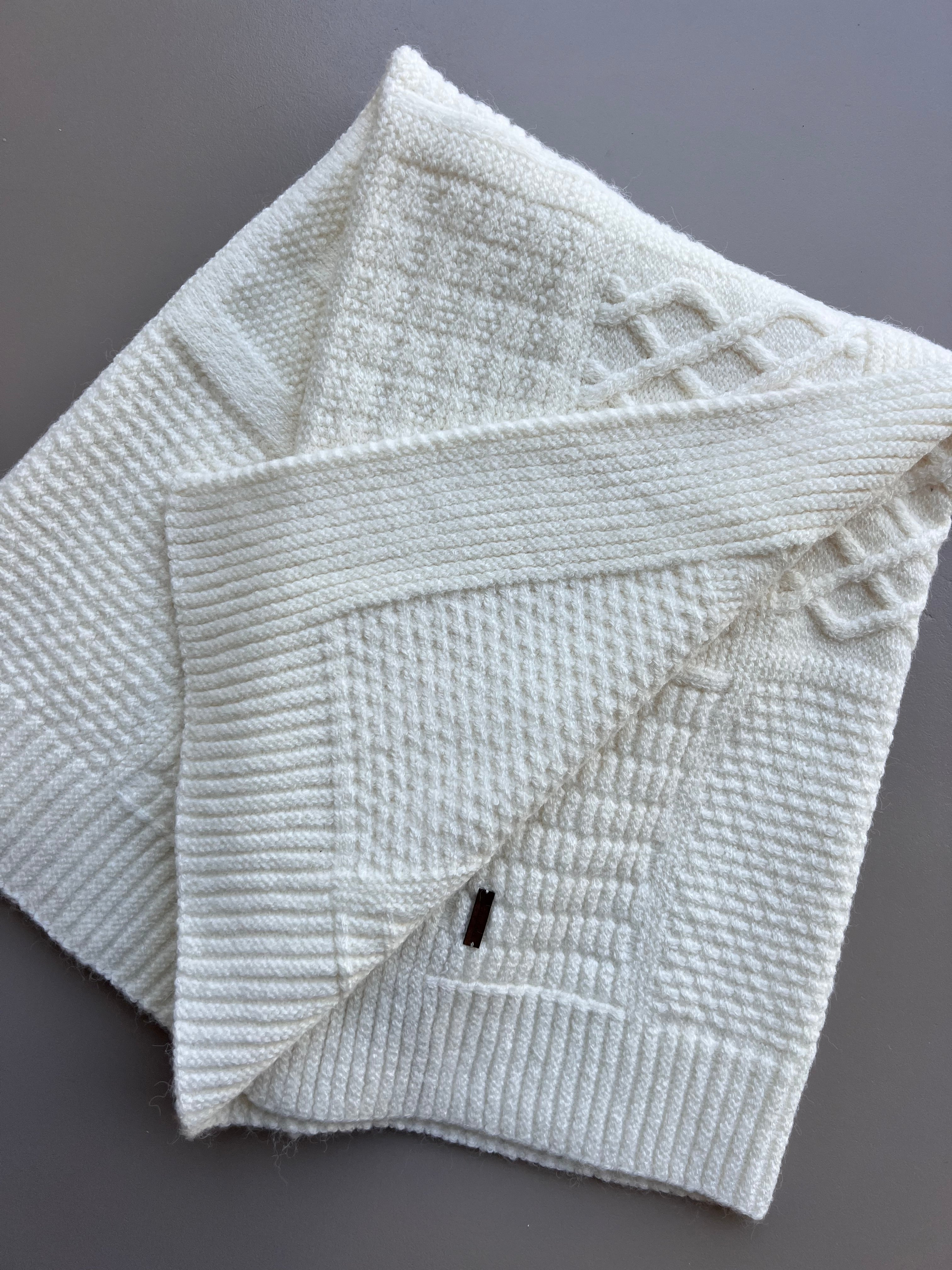 Off-White Organic Wool Blanket