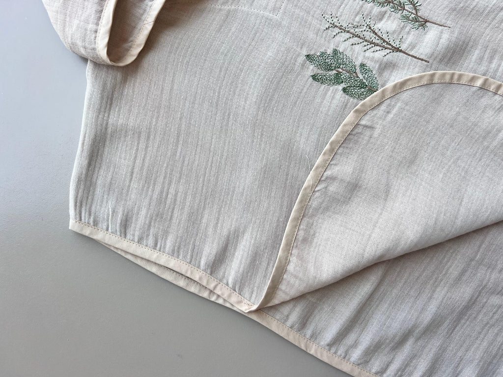 Beige Embroidered Ponchos