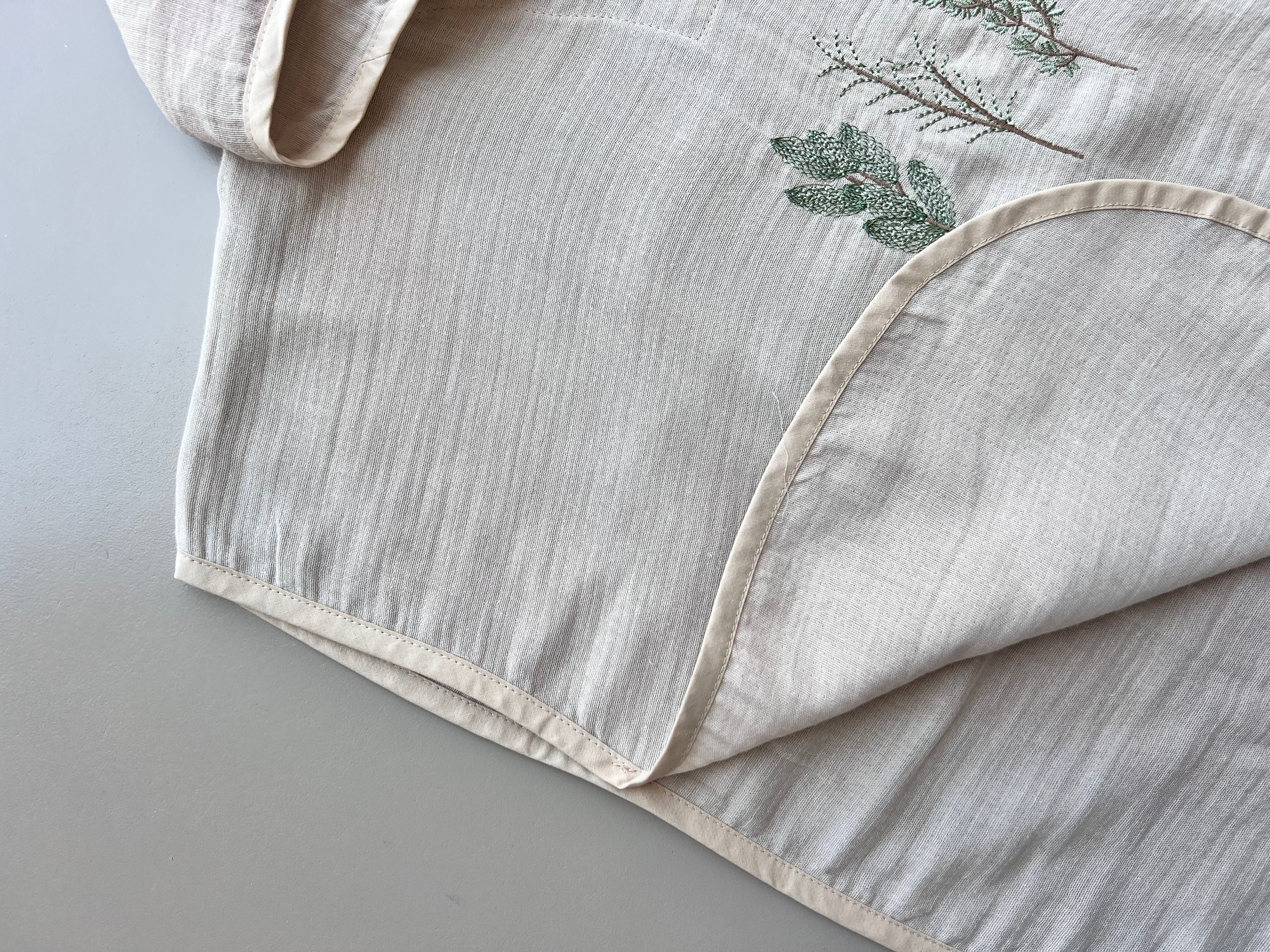 Beige Embroidered Ponchos