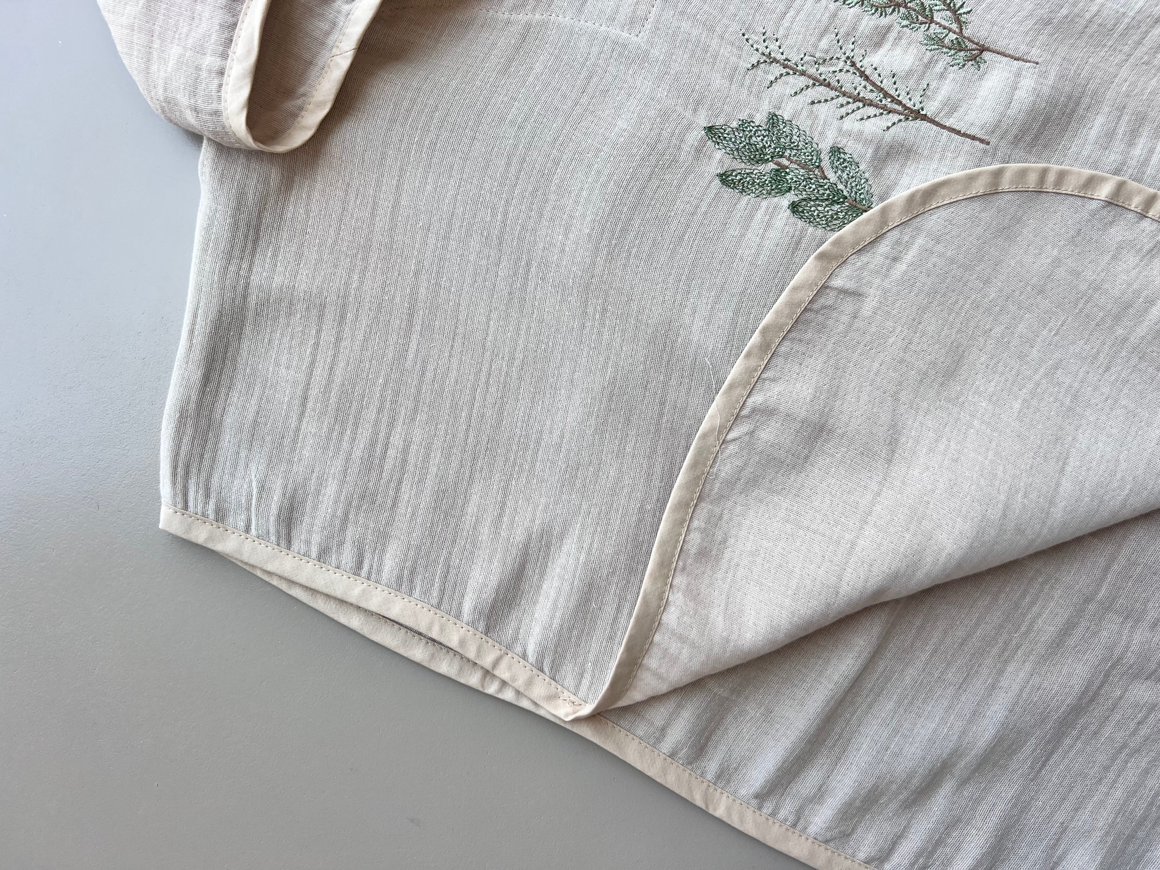 Beige Embroidered Ponchos
