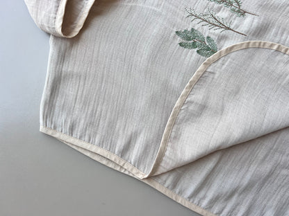 Beige Embroidered Ponchos