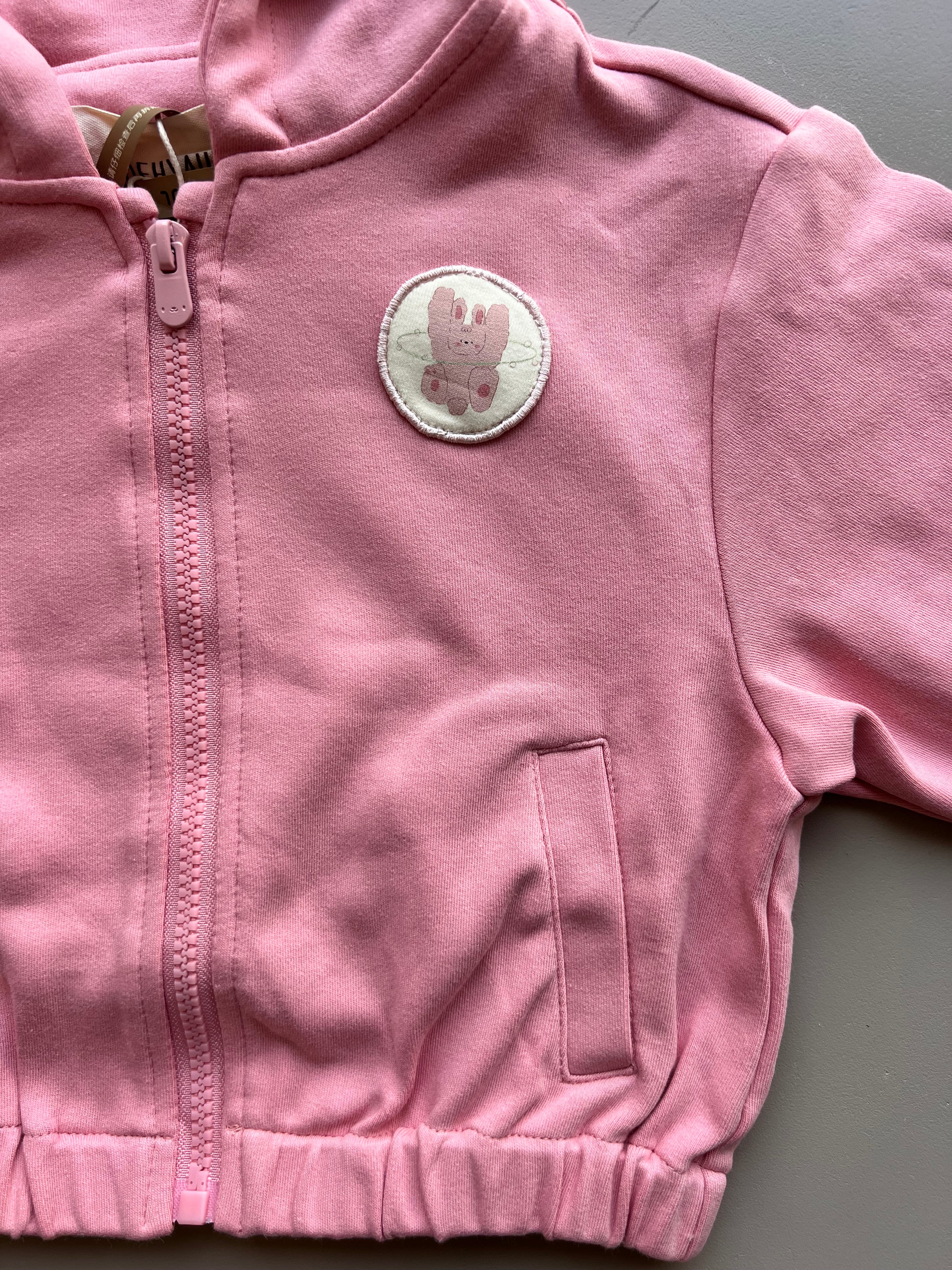 Embroidered Cartoon Rabbit Hoodie Jacket