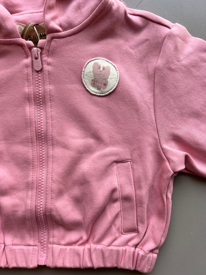 Embroidered Cartoon Rabbit Hoodie Jacket