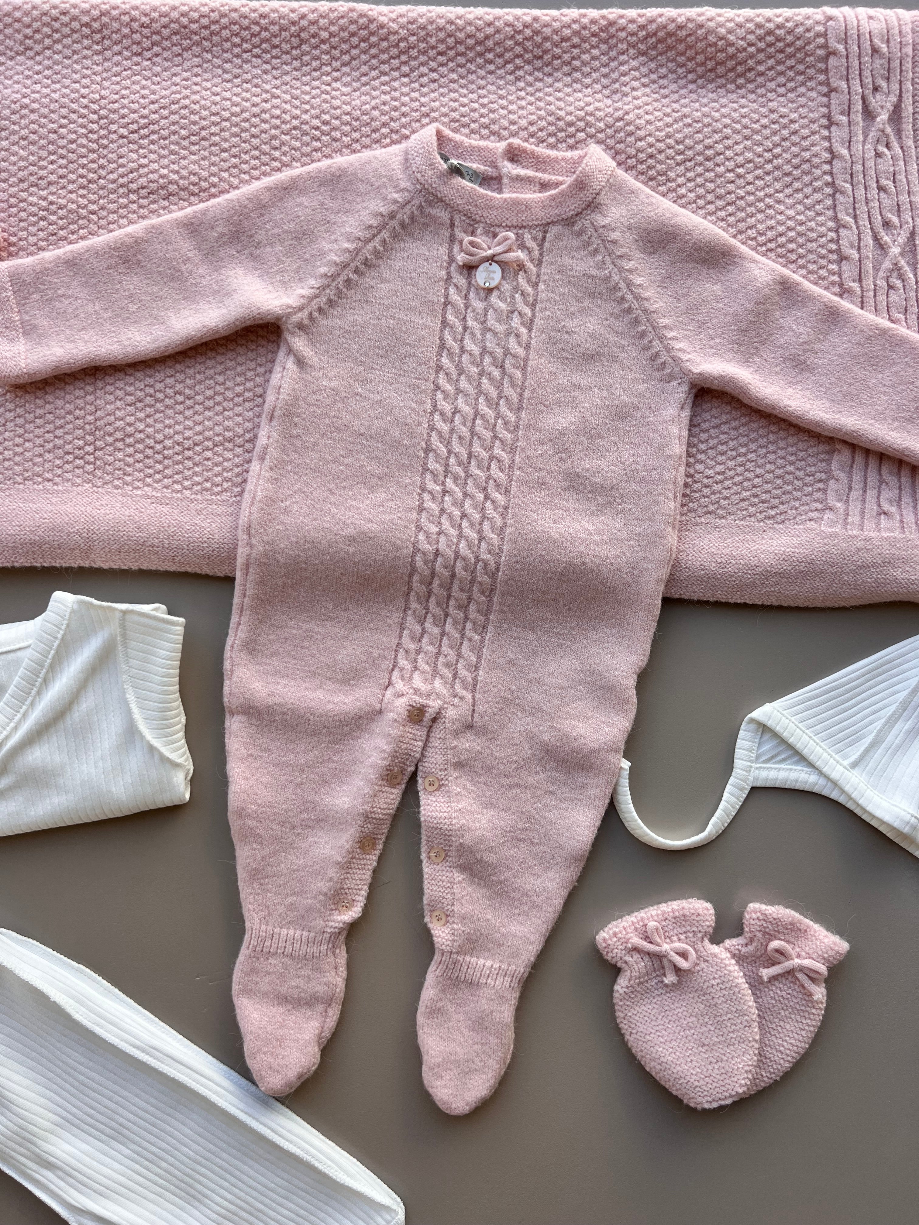 Pink Wool Polo Hospital Set 7 Pcs