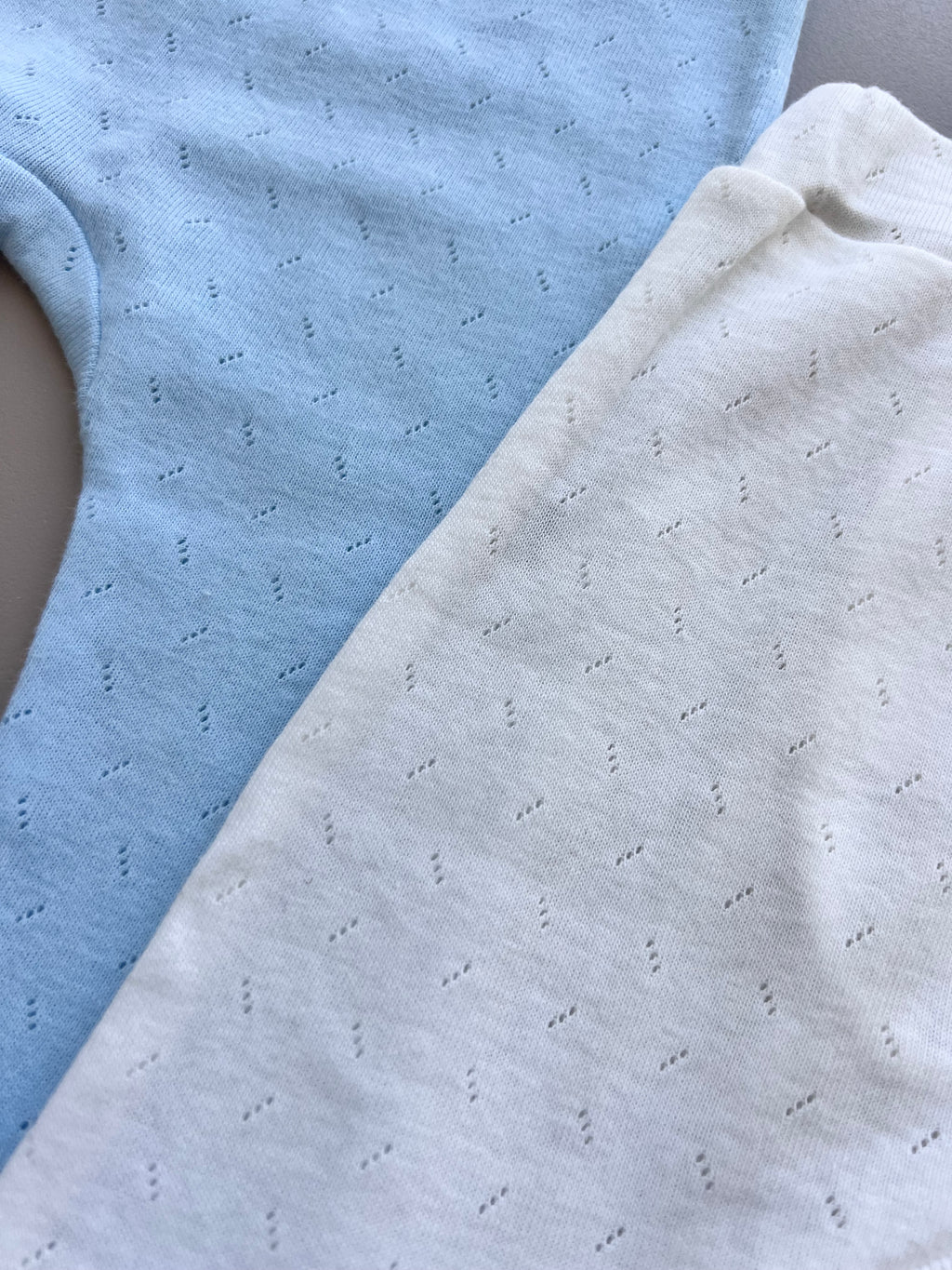 Blue And White Organic Cotton Pants Pack Of 2 Pieces