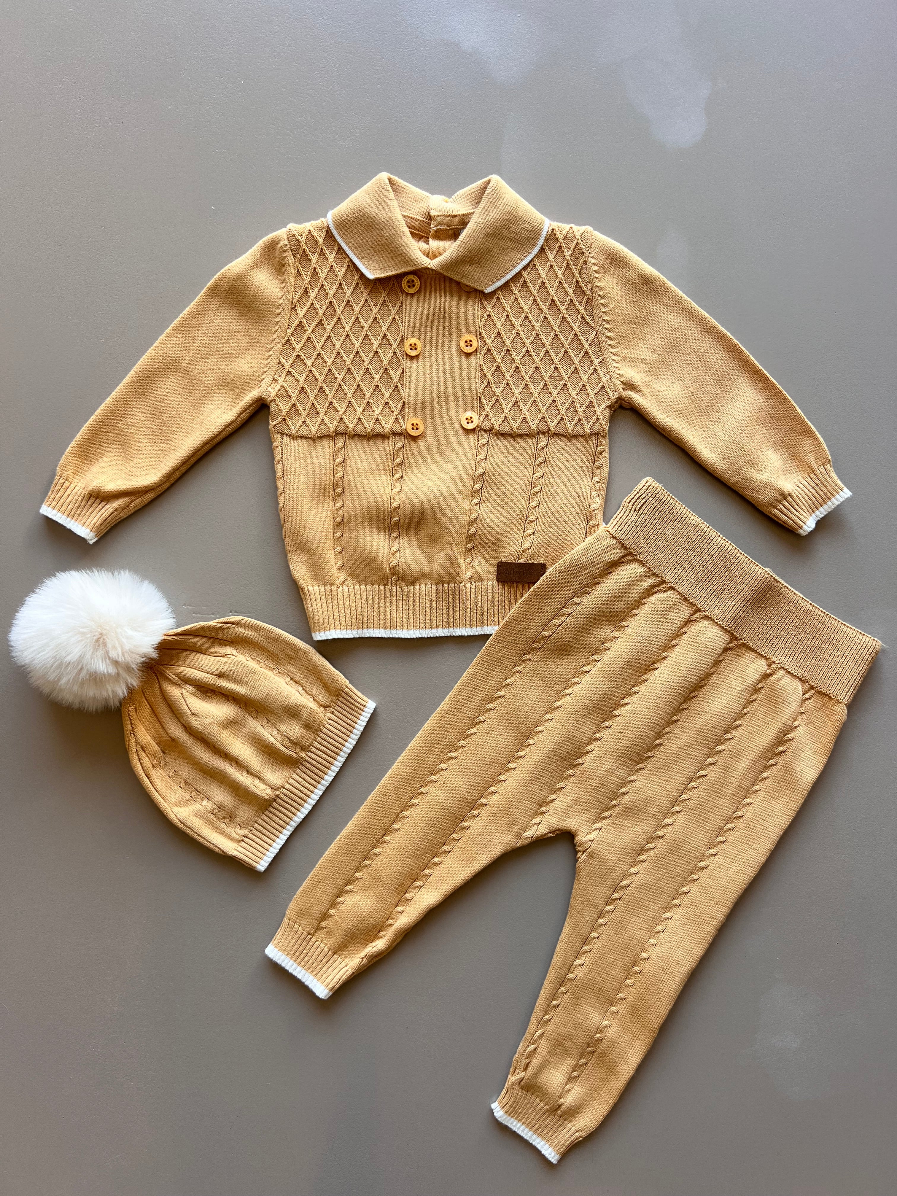 Yellow 100% Cotton 3 Pcs Set