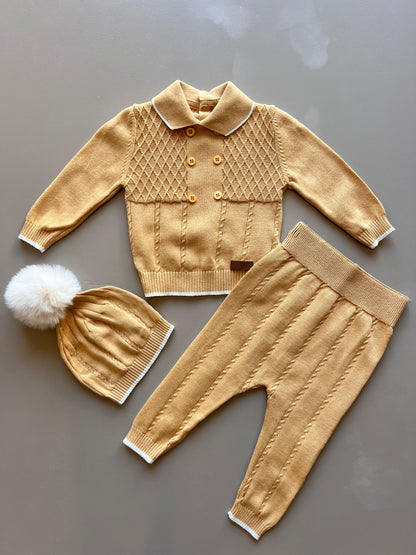 Yellow 100% Cotton 3 Pcs Set