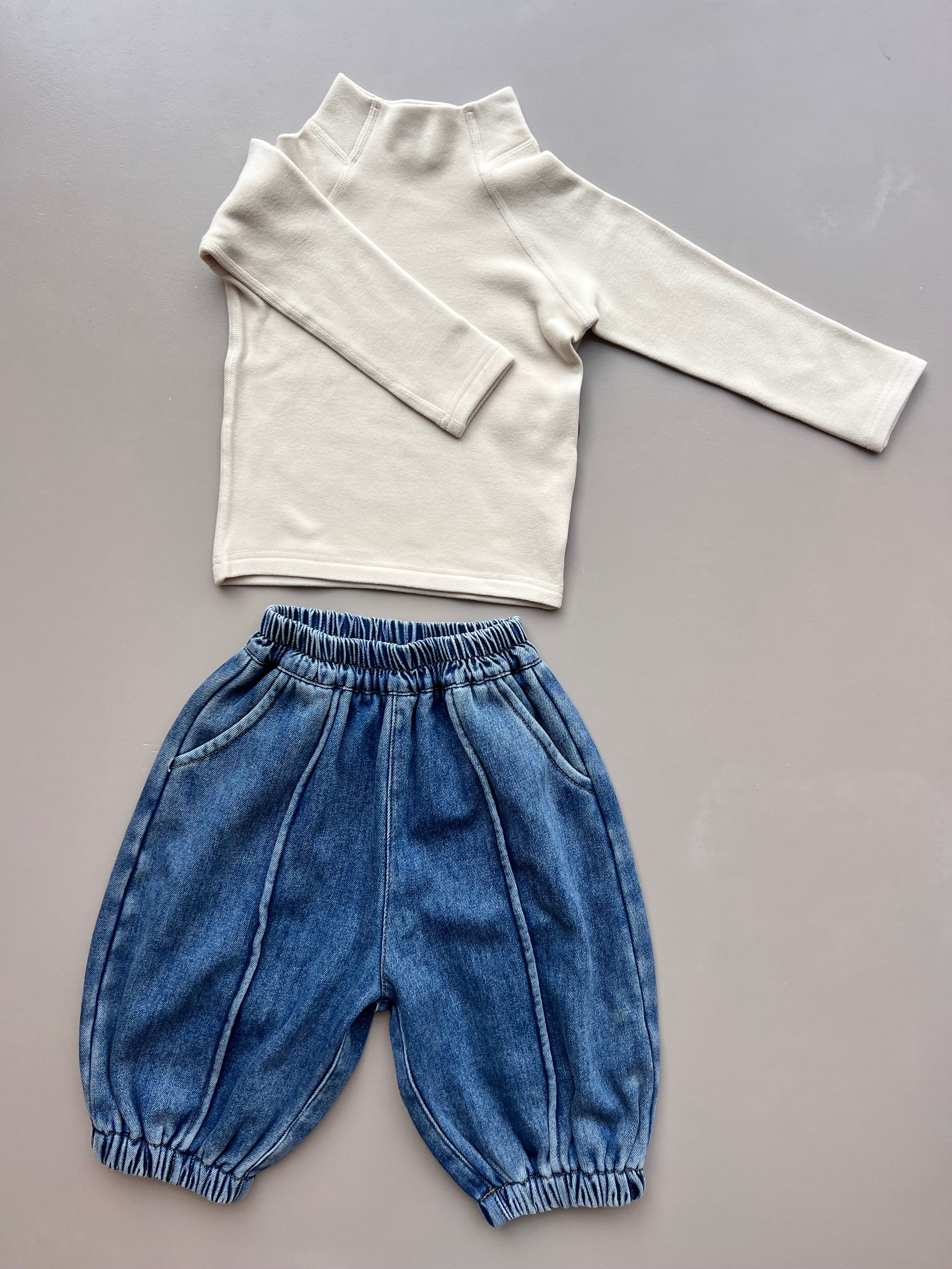 Blue Denim Jeans Fur Inside