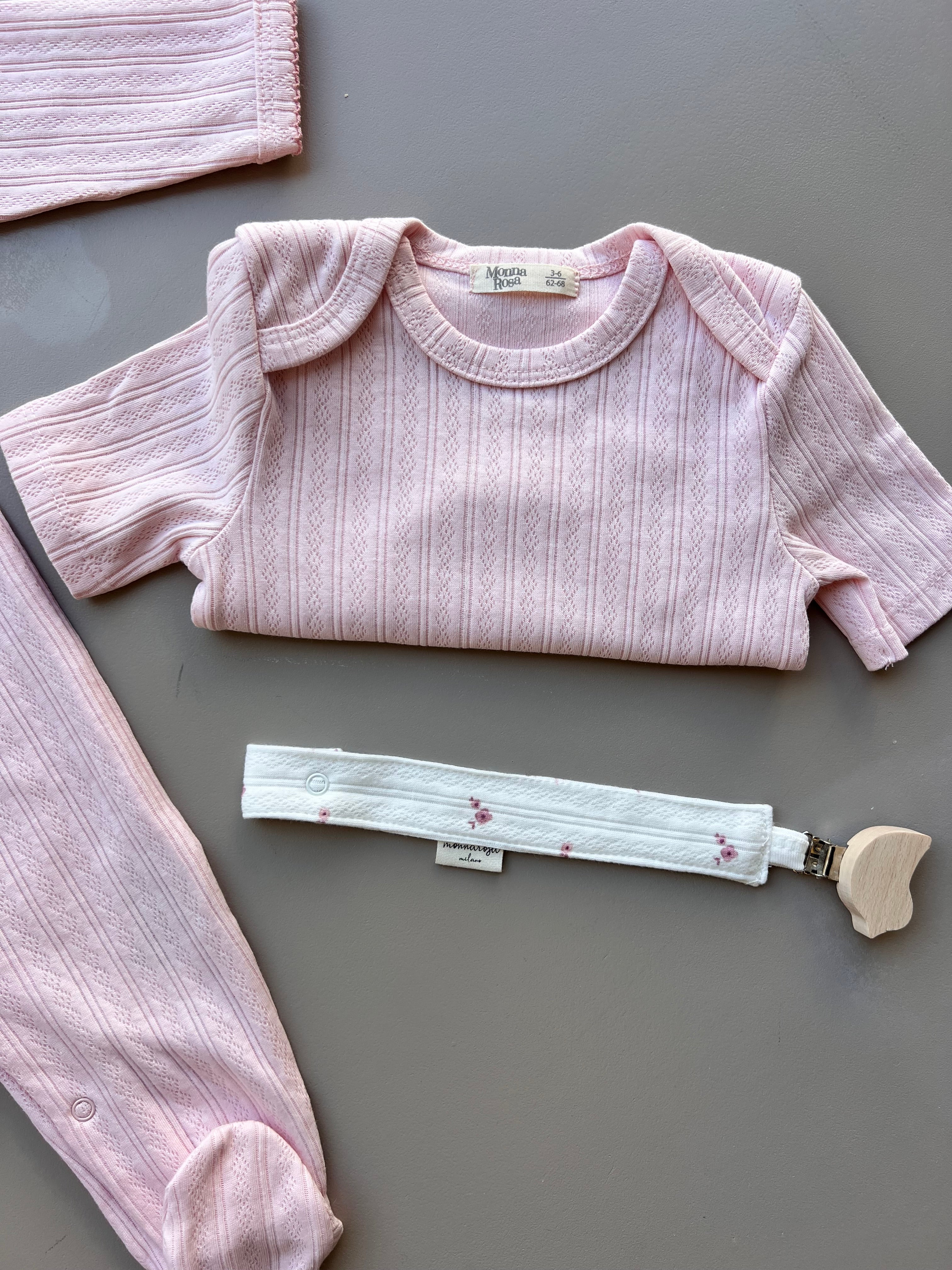 Organic Cotton Long Sleeves Overall 4 Pcs Set
